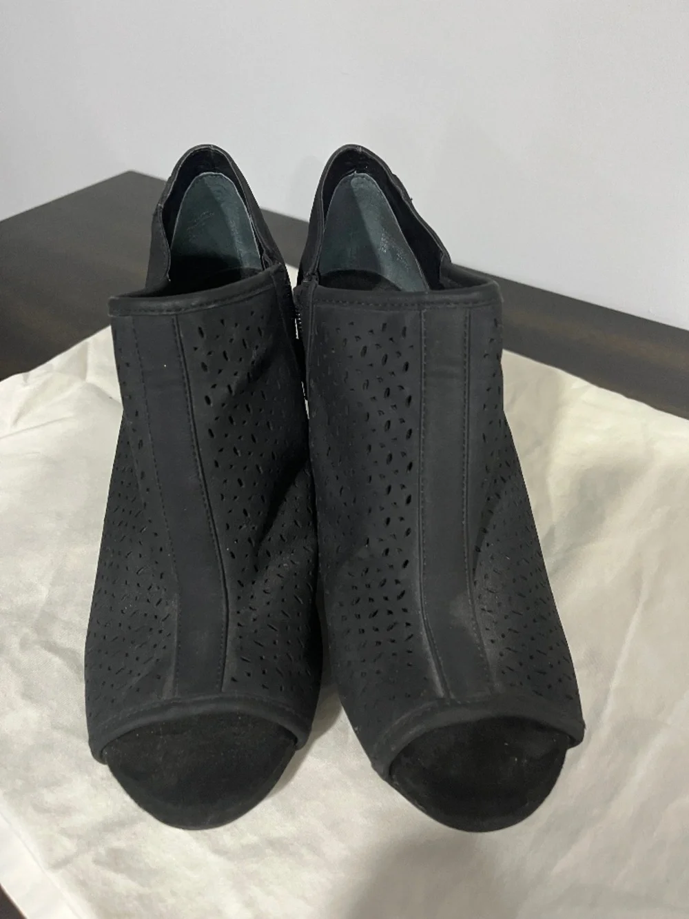 Open toe booties